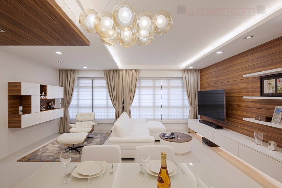 weiken white and wood living area